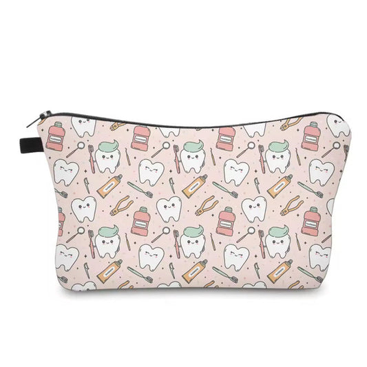 Pouch - Tooth Dental Hygiene on Pink