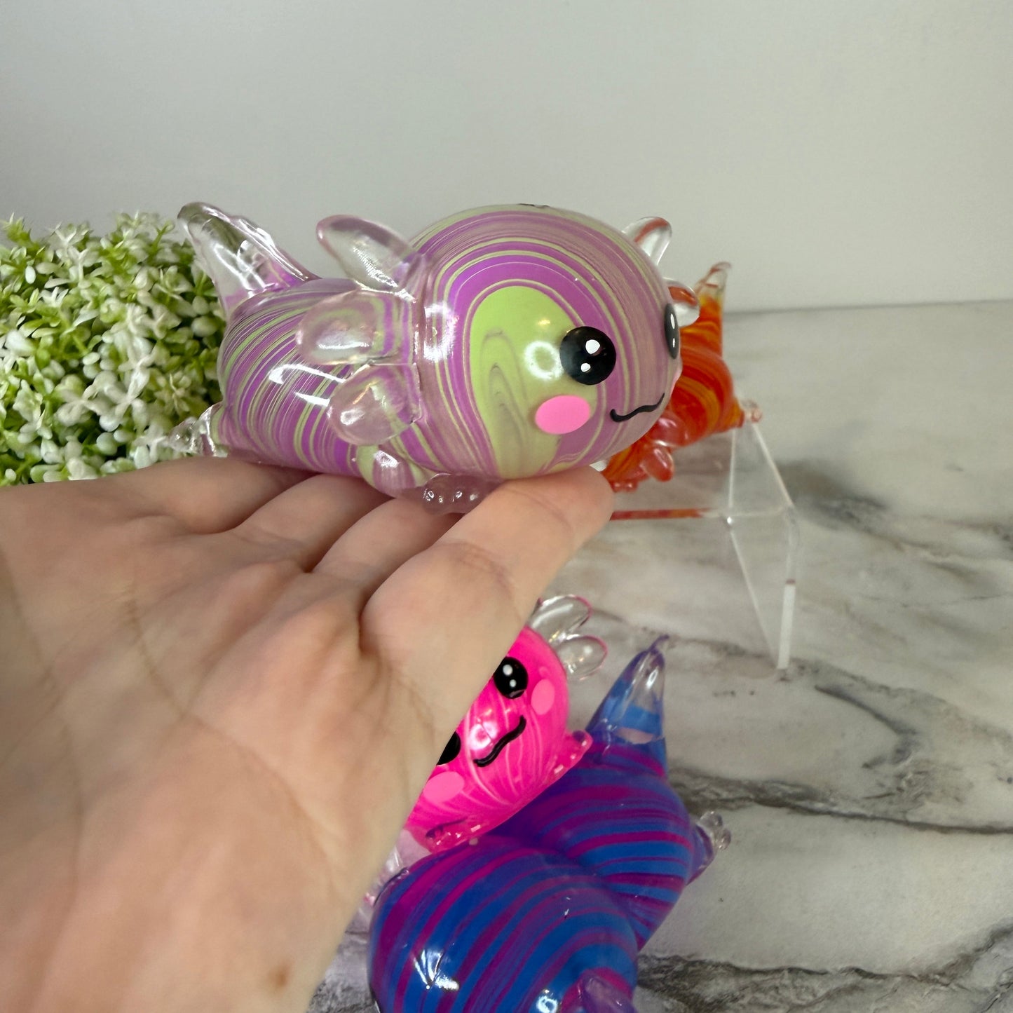 Squishy Toy - Axolotl, Marble